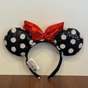 Disney Parks Minnie Mouse Ears Bow Sparkle Headband